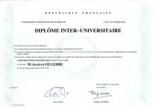 Diplôme inter-universitaire Surface oculaire — Université de Tours — Dr Hassan Oulehri
