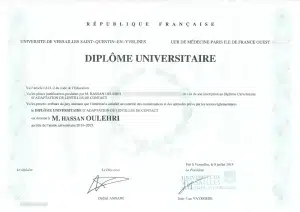 Diplôme universitaire d’adaptation de lentilles de contact — Université de Versailles Saint-Quentin-en-Yvelines — Dr Hassan Oulehri