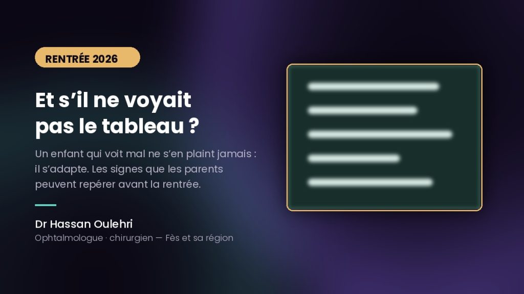Enfant qui ne voit pas le tableau : contrôler sa vue avant la rentrée scolaire