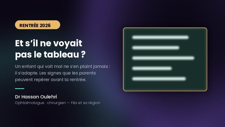 Enfant qui ne voit pas le tableau : contrôler sa vue avant la rentrée scolaire